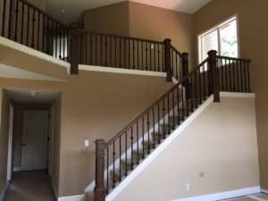 custom wood stair rail